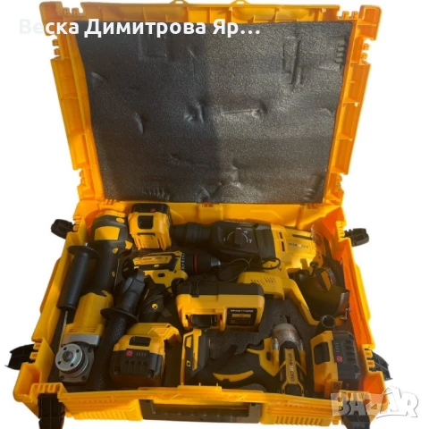 Комплект 4 в 1 – Перфоратор, Ъглошлайф, Гайковерт И Винтоверт, снимка 5 - Други инструменти - 50826883