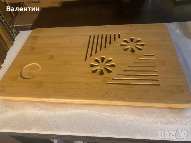 Бамбукова поставка за лаптоп, снимка 7 - Други стоки за дома - 52489049