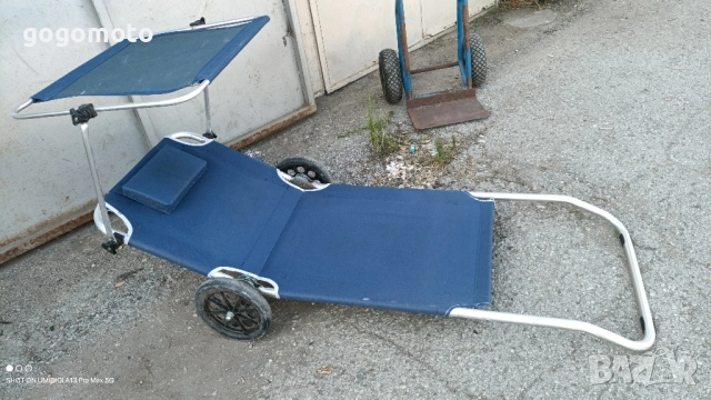 Шезлонг на колела за плаж, плажен стол на колела, сгъваем алуминиев стол , снимка 9 - Къмпинг мебели - 51446130