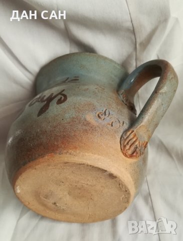 антика Франция Vin de pays точена кана ваза тапа корк, снимка 3 - Антикварни и старинни предмети - 27405123