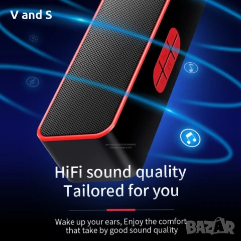 Преносима Bluetooth колонка ,акумулаторни високоговорители, черни,с фм радио стерео и субуфер, снимка 4 - Тонколони - 51054983