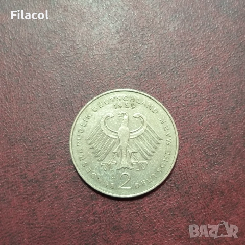 Германия 2 марки 1994 г. МД 'J' - Хамбург Л. Ерхард