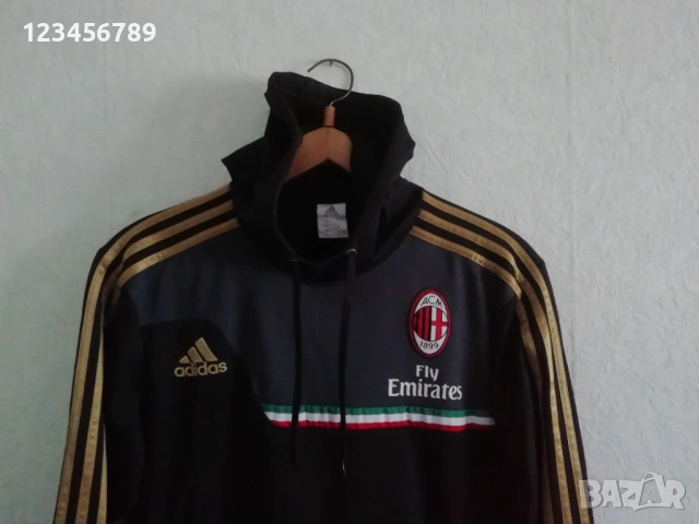 AC Milan Adidas нов оригинален суичър горнище Милан адидас блуза , снимка 4 - Спортни дрехи, екипи - 53232457