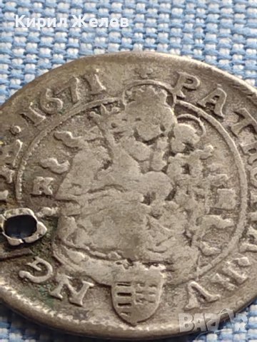 Сребърна монета 6 кройцера 1671г. Леополд първи Кремниц Унгария 13742, снимка 7 - Нумизматика и бонистика - 42970758