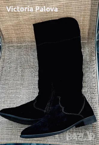 Красиви велурени ботуши  TAMARIS Германия, снимка 11 - Дамски ботуши - 48801319