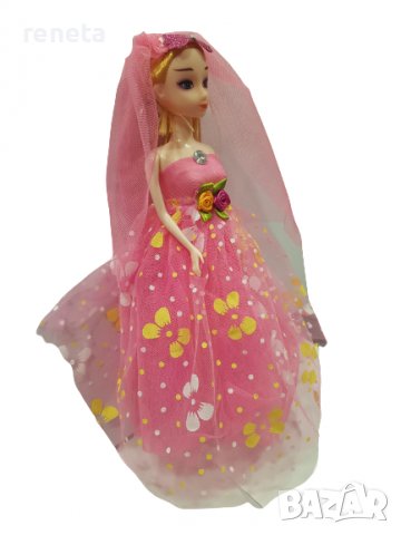 Кукла Ahelos, Булка, Розова рокля, Без кутия, 30 см, снимка 2 - Кукли - 38438330