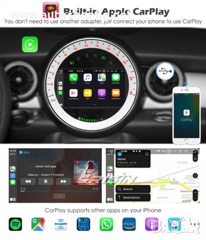 НАВИГАЦИЯ АНДРОИД БМВ MINI COOPER 2006-2013, снимка 3 - Аксесоари и консумативи - 28027459