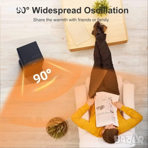 OMISOON Вентилаторена печка 2000 W, Еко , Енергоспестяващ, снимка 4 - Отоплителни печки - 52282690