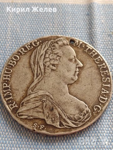 Сребърна монета 1 талер 1780г. Ранен Рестрайк Мария Терезия 13799, снимка 5 - Нумизматика и бонистика - 42930225