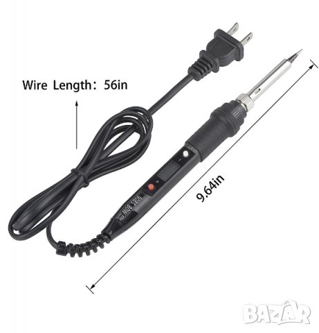 Поялник с Терморегулатор 220V, 80W ПОЯЛНИК С ДИСПЛЕЙ с регулиране на температурата от 180 до 500 гр., снимка 3 - Друга електроника - 35549840