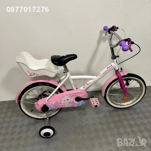 Детски велосипед с помощни Btwin за момиче 16 цола/ колело, снимка 5 - Велосипеди - 51387266