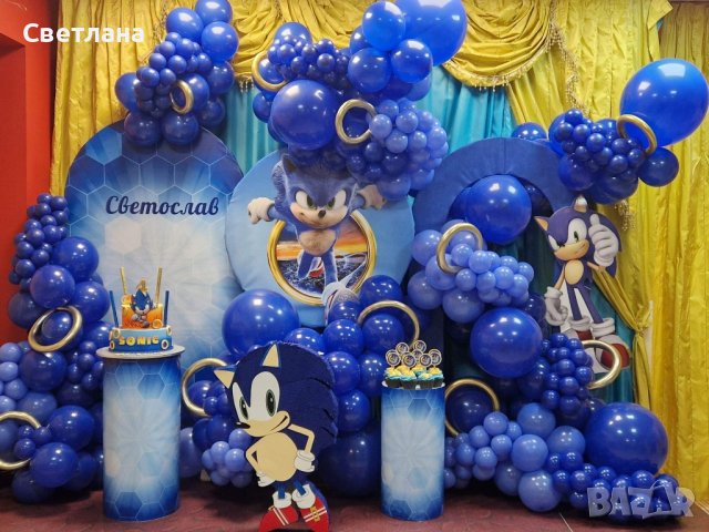 Пинята/тематичен декор 2в1 Соник, снимка 3 - Декорация за дома - 44071179