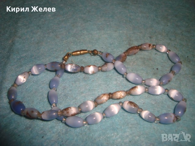 СТАРО ГЕРДАНЧЕ КОТЕШКО ОКО СКЪПОЦЕННО АРТ ДЕКО КОЛИЕ ВИНТИДЖ ОГЪРЛИЦА 27025, снимка 7 - Антикварни и старинни предмети - 35011180