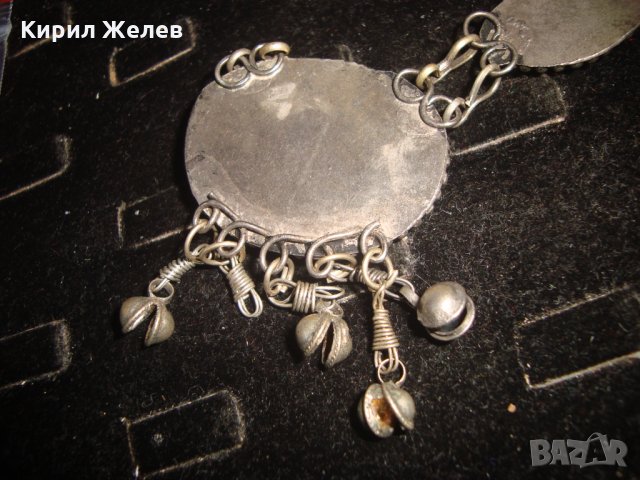 ОСМАНСКИ ГРИВНА и ОБЕЦА ПОСРЕБРЕНИ с ШЛИФОВАН ЧЕРЕН ОНИКС МАЙСТОРСКА СТАРА ИЗРАБОТКА НАКИТИ 23469, снимка 12 - Антикварни и старинни предмети - 33435042