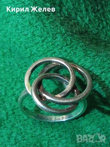 СТАР АЖУРЕН ДИЗАЙНЕРСКИ СРЕБЪРЕН ВИНТИДЖ ПРЪСТЕН ВИСОКА ПРОБА СРЕБРО 35244, снимка 2 - Пръстени - 39470795