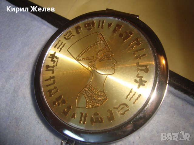 ЕЛЕГАНТНО ДАМСКО ОГЛЕДАЛЦЕ - ПУДРИЕРА с ЕГИПЕТСКА ОРНАМЕНТИКА - НЕФЕРТИТИ 29087, снимка 8 - Други - 38151687