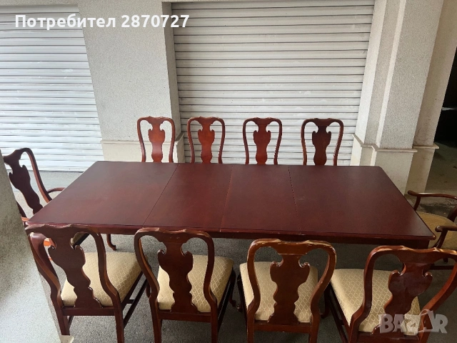 Правоъгълна трапезна маса и столове DREXEL HERITAGE, снимка 3 - Маси - 53416910
