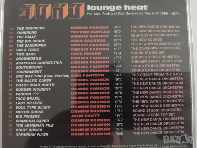 Soho Lounge Heat (Hip Jazz, Funk And Soul Grooves For Film & TV 1969 - 1977) - оригинален диск музик, снимка 2 - CD дискове - 53575067