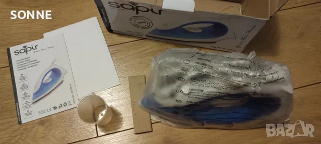 Парна ютия Sapir 1200W, струя пара, термостат, синя , снимка 5 - Ютии - 48435280