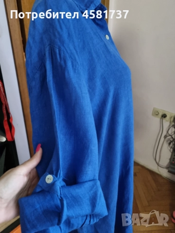 Ленена туника/ рокля тип риза, снимка 5 - Туники - 51878373