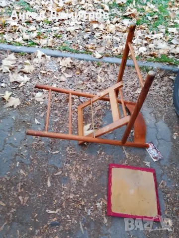 Страхотен дървен сгъваем стол , снимка 5 - Антикварни и старинни предмети - 47927245