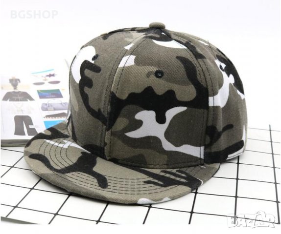 Хип - Хоп шапка - Сив камуфлаж , снимка 3 - Шапки - 27398536
