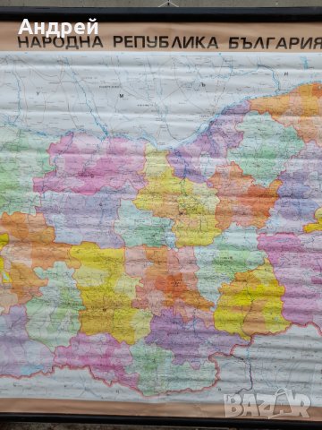Стара учебна карта НРБ, снимка 3 - Други ценни предмети - 37993774