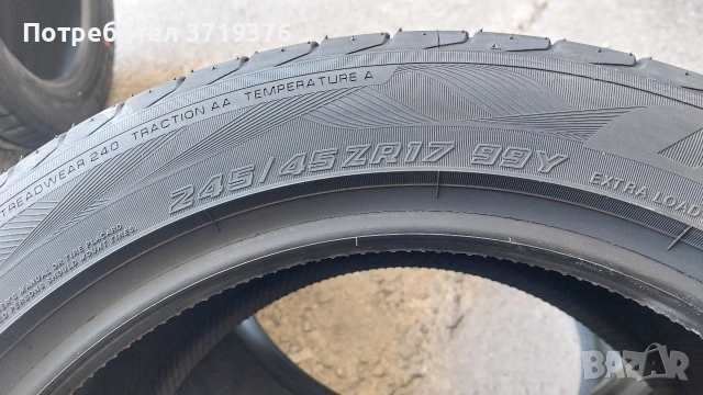 Нови гуми 245/45/17 Yokohama Advan Sport 4 броя , снимка 6 - Гуми и джанти - 52818406