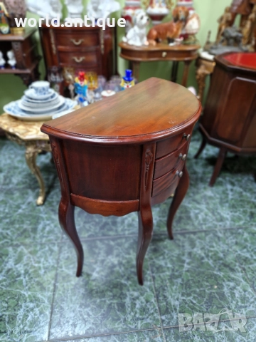 Уникална антикварна английска конзолна масичка с чекмеджета, снимка 6 - Антикварни и старинни предмети - 52309778