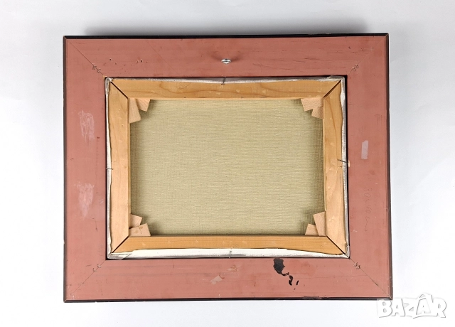 Картина с пейзаж, изобразяващ спокойна селска сцена край река, снимка 6 - Картини - 52776014