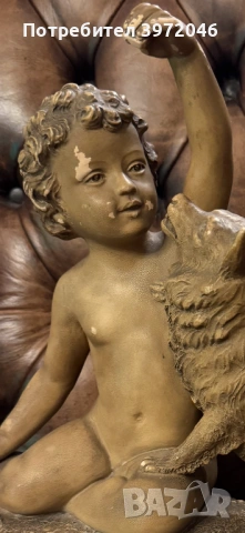 Антикварна фигура 1920 -1930г, снимка 6 - Антикварни и старинни предмети - 53215005
