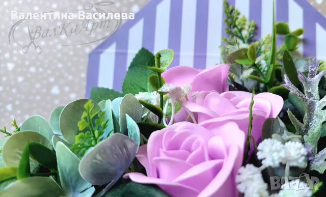 Екстравагантна аранжировка в кутия, снимка 5 - Декорация за дома - 49071591