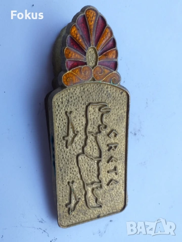 ЩИПКА ЗА ПАРИ БРОНЗ ЕМАЙЛ, снимка 2 - Антикварни и старинни предмети - 53524973