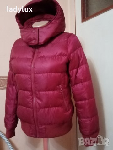 UNI QLO, с Гъши Пух, Оригинално Яке с Качулка. Код 1432, снимка 9 - Якета - 35213197
