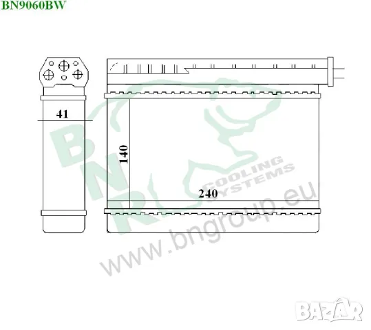 Радиатор парно BNR за BMW BN9060, снимка 5 - Части - 14470438