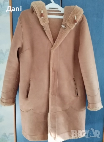 Дамско палто с две лица 
