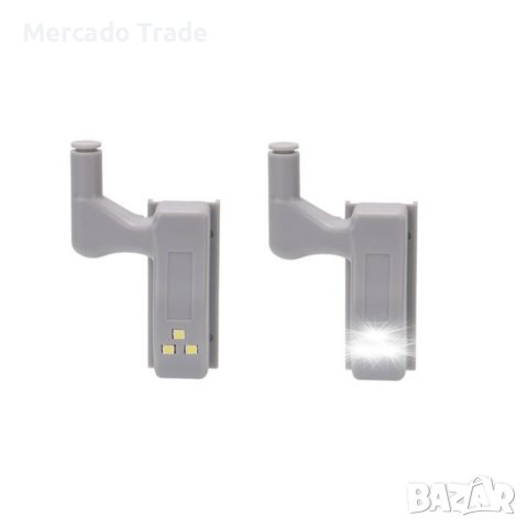 Комплект LED лампички Mercado Trade, За панти на шкафове, 2бр., За дома или офиса, снимка 2 - Други - 43075908