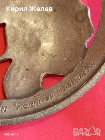 ВИНТИДЖ КАНАДСКИ КАПАК за СТЪКЛЕНА КУПИЧКА от КАЛАЙ с РОЗИ 52150, снимка 8 - Други ценни предмети - 52502544