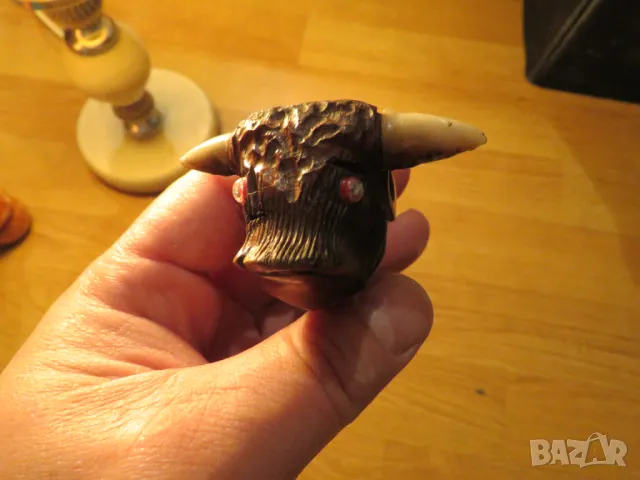 Старинна лула с глава на Бик и изработена от Бриар колекционерска лула колекция