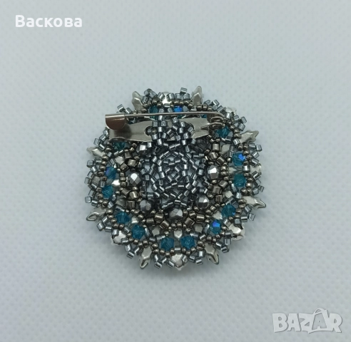 Ръчно изработена брошка Слънце, снимка 2 - Други - 52863174