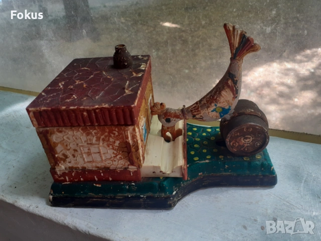 Стара невероятна руска играчка -табакера за цигари, снимка 2 - Антикварни и старинни предмети - 53423475