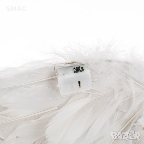 Хелоуин / Halloween бели ангелски крила с LED 65x35 см_1245268, снимка 3 - Други - 52129311