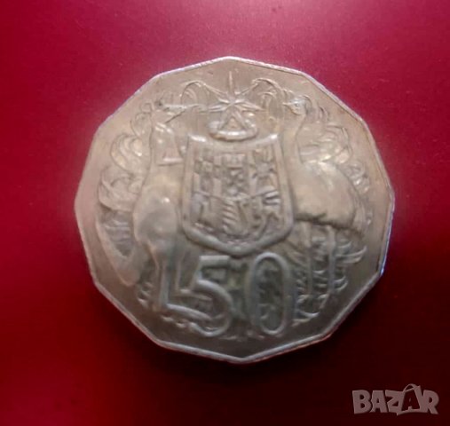 Австралия чуждестранна монета- 50 Австралийски цента 1975г., снимка 2 - Нумизматика и бонистика - 38152872