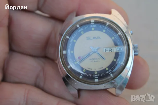 СССР часовник ''Слава'' автоматик  /27 камъка/, снимка 2 - Мъжки - 48942632