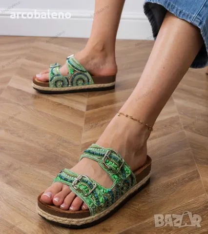 Дамски етнически чехли с катарами на презрамките Zebrina, 4цвята , снимка 3 - Сандали - 50199072