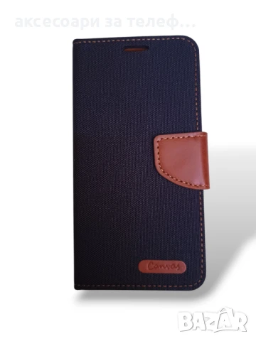 Черен Калъф тип тефтер за Iphone 16 PRO