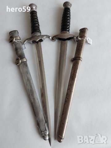 WW2 Два немски кортика железопътна полиция/нож кинжал сабя кама ятаган/, снимка 1