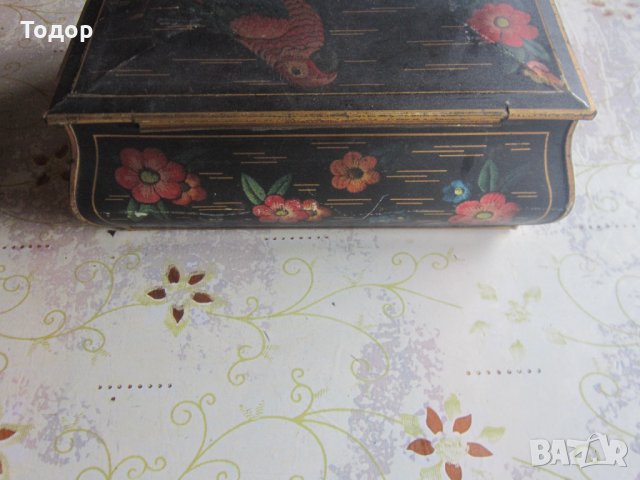 Литографска тенекиена ламаринена кутия за бижута 19 век , снимка 4 - Други - 33174686