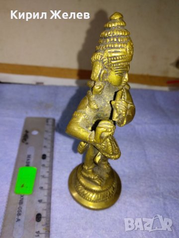 Стара РЯДКА КОЛЕКЦИОНЕРСКА БРОНЗОВА СТАТУЕТКА на ГАНЕША ИНДИЯ МАЙСТОРСКА ТРАДИЦИОННА ИЗРАБОТКА 41401, снимка 8 - Колекции - 43891622