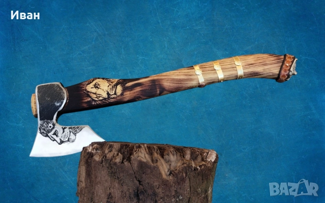 Брадва лъв ръчна изработка топор секира , снимка 3 - Градински инструменти - 52308489